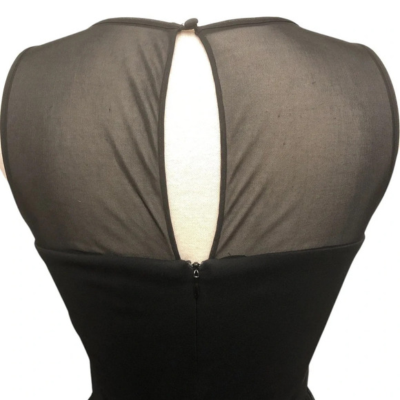 Dress Barn Collection Black Sleeveless Sheer Top Dress | Size 10 - Picture 6 of 12
